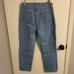 Still Here Tate Jeans with Painted Flowers